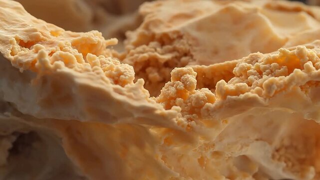 Closeup of creamy ice cream texture