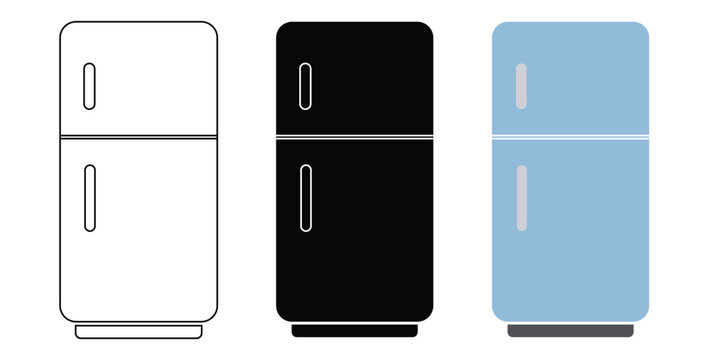 Fridge and Refrigerator icon  silhouette vector set, vector refrigerator electronic, Fridge vector, Refrigerator vector fridge symbol, refrigerator symbol,  refrigerator line icon.