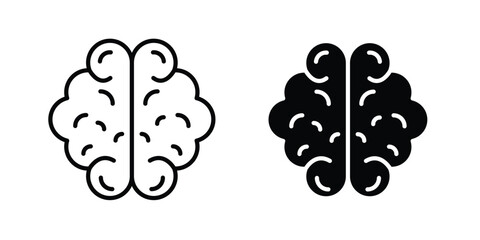 Brain icon design, design element set. © Win