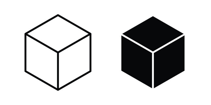 Cube icon design, design element set.