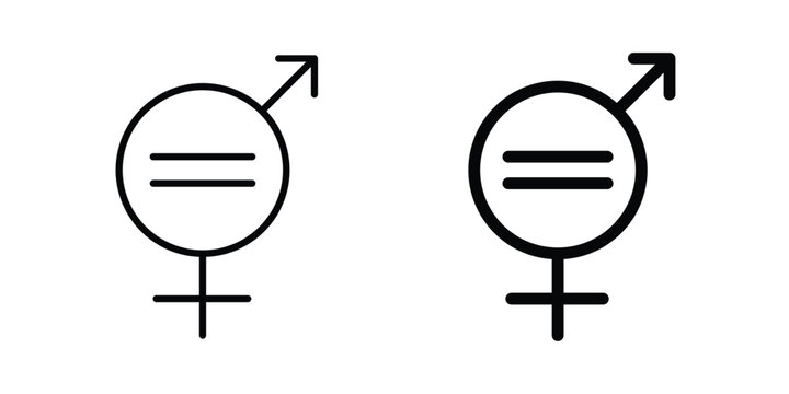 Equality icon design, design element set.