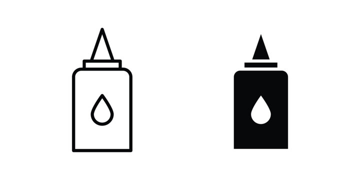Glue icon design, design element set.