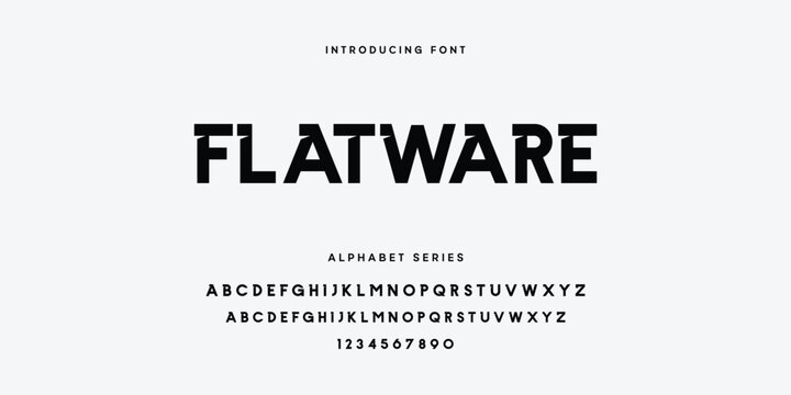 Flatware Modern Sans Serif Font Display Typography