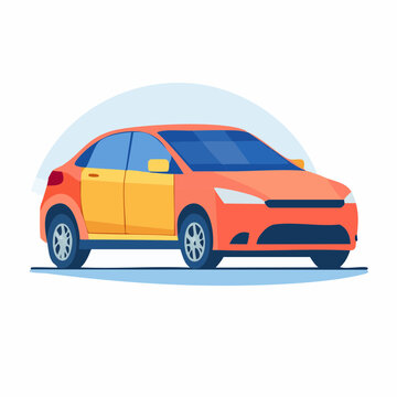Modern Sedan Car Illustration