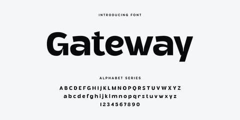 Obraz premium Gateway font alphabet series vector