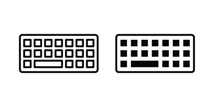 Keyboard icon design, design element set.