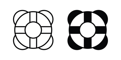 Life buoy icon design, design element set. © Win