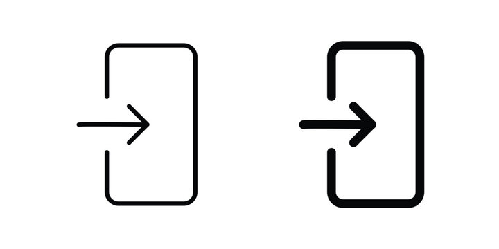Log in icon design, design element set.