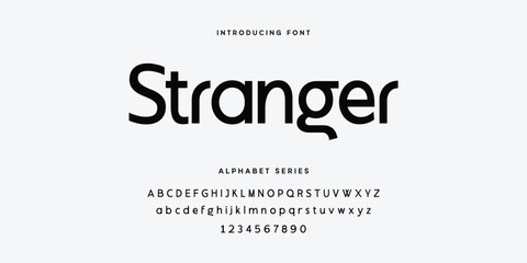 Obraz premium Stranger font alphabet series vector