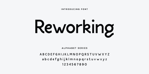 Fototapeta premium Reworking Font Alphabet Series Vector