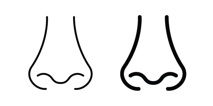 Nose icon design, design element set.
