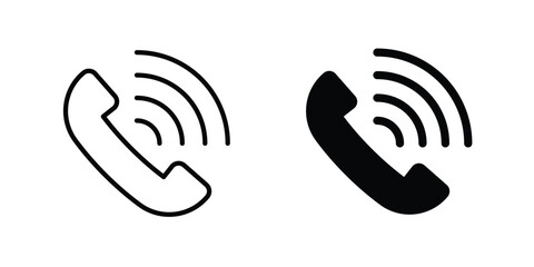 Fototapeta premium Phone call icon design, design element set.