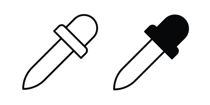 Pipette icon design, design element set.