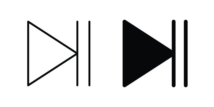 Play pause icon design, design element set.