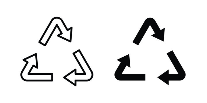 Recycle icon design, design element set.