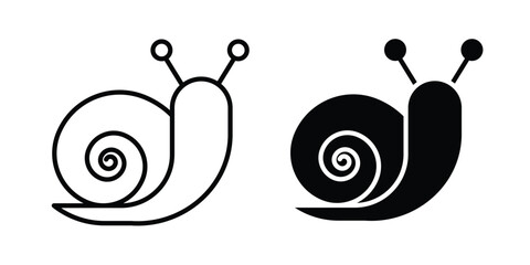 Snail icon design, design element set. © Win