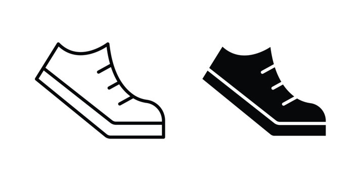 Sneaker icon design, design element set.