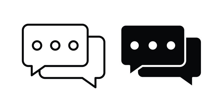 Talk bubble speech icon design, design element set.