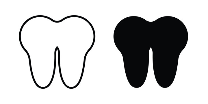 Tooth icon design, design element set.