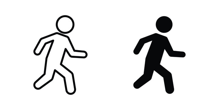 Walk icon design, design element set.