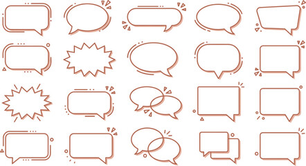 Blank comic dialog sticker label text box collection with brown outline sketchy line art elementsBlank comic dialog sticker label text box collection with brown outline sketchy line art elements © Sagor
