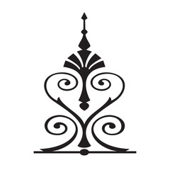 Fototapeta premium Art Nouveau style decorative ornaments with organic and symmetrical curves