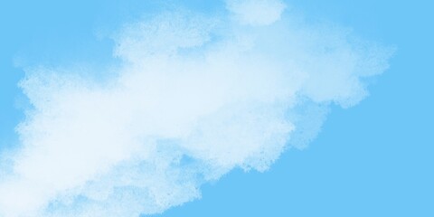Fototapeta premium Peaceful blue sky illustration with soft white clouds