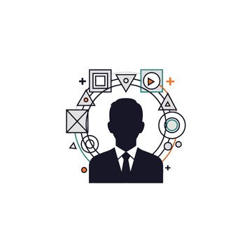 Financial Growth Concept with Success Chart Vector Illustration