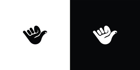 Black and white of two hand gestures, thumbs up and thumbs down black hand white hand © AMINUR