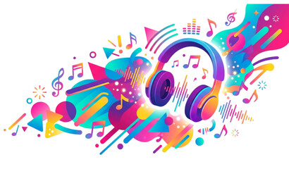 Modern colorful music background vector illustration with abstract audio design © Rasadul