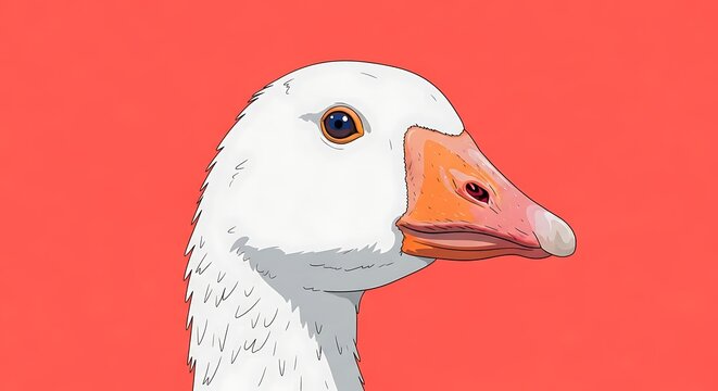 White seagull bird holding a piece of bread in its beak.