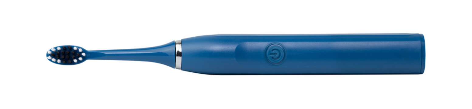 Blue electric sonic toothbrush for daily dental hygiene
