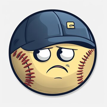 A fun baseball emoji sticker showing a classic sports icon.