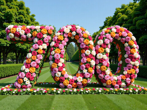 number 700 made from flowers