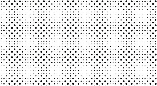 Minimalist black white dotted grid pattern. tiny geometric dots, simple repeating textures. for clean typography backgrounds, tech presentation web layouts. seamless vector graphic.