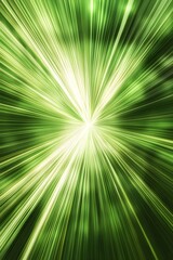 Obraz premium Bright green light streaks radiating from center abstract
