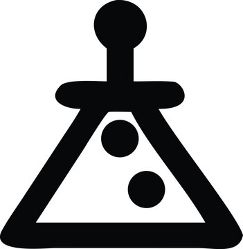 Simple traffic warning sign with pedestrian symbol