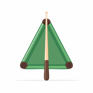 Billiard rack with cue stick