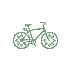 Fototapeta premium Nature Inspired Green Bicycle Symbol for Healthy Eco Friendly Lifestyle