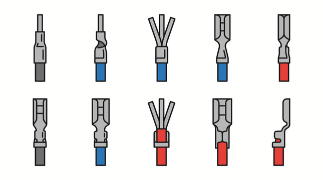 Breadboard Jumper Wire Crimp Profiles Art for Electronics Prototyping