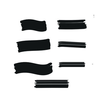 Black brush strokes and zip line icons