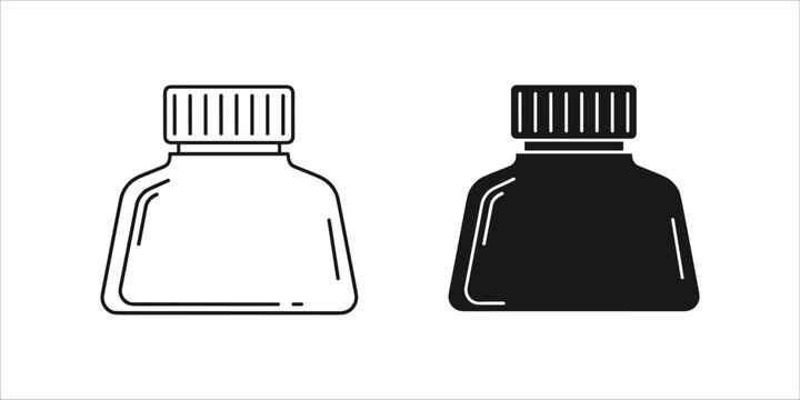 Black and white ink bottle black ink stationery writing