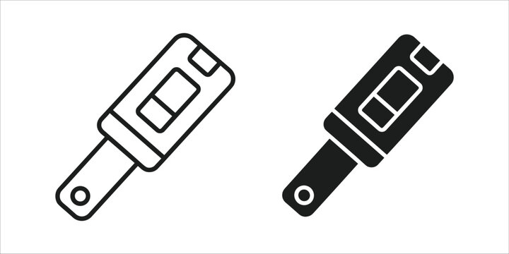 Black and white of digital thermometer with batteries