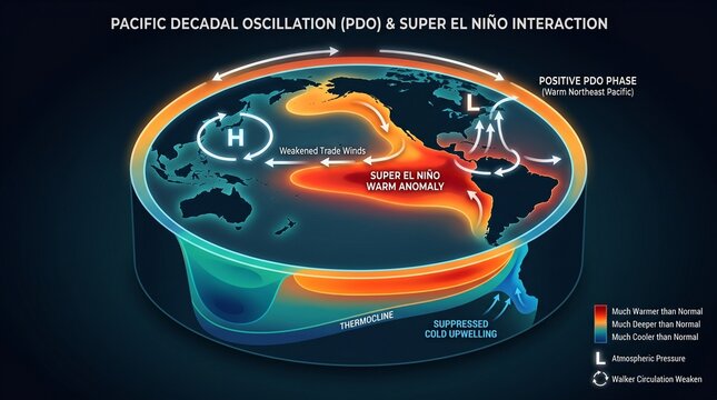 Super El Ni&ntilde;o Pacific Decadal Oscillation and Super El Nino Interaction Explained