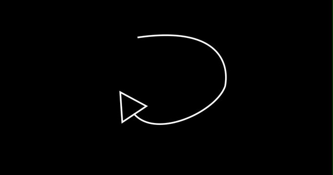 Animated circular arrow refresh, reload, repeat, loop, cycle, undo, restart circle