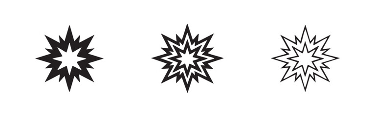 Explosion or Starburst Impact Effect Icon Design Element © liubomir118809