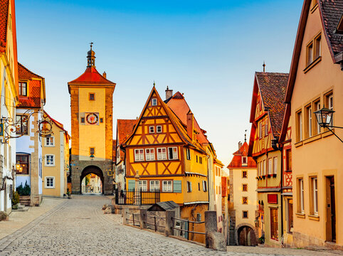 Pl&ouml;nlein in Rothenburg ob der Tauber, Deutschland