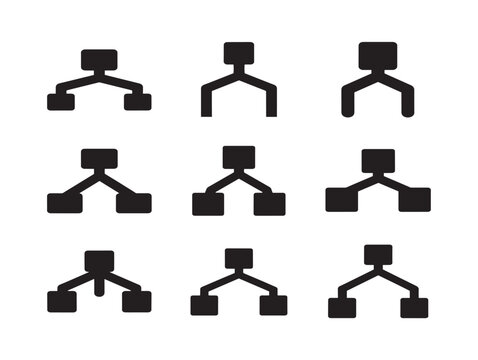 Git Branch Icons, Solid Black Silhouette, nobody, Technology