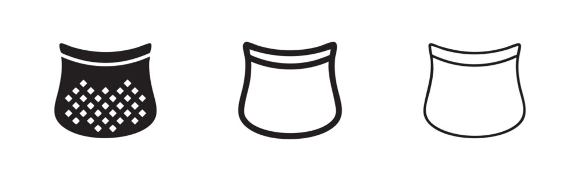 Three grater/shredder icons: solid black, outlined with thick lines, and outlined with thin lines.