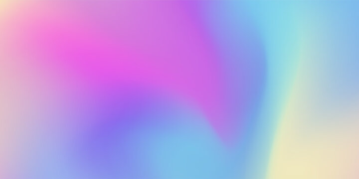 Iridescent holographic abstract rainbow seamless pattern. Vibrant background in 80s and 90s style. Tie dye art gradient effect. Unicorn wallpaper. Fairy tale backdrop.